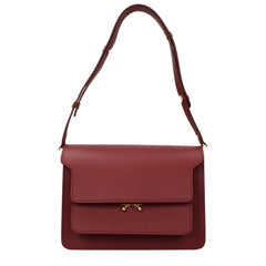 Women's Red Leather Shoulder Bag