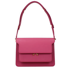 Women's Pink Leather Shoulder Bag