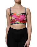 Women's Multicolor Silk Cropped Bustier Corset Top