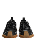 Men's Black Logo Lace Up Low Top Ns1 Sneakers Shoes And Brown