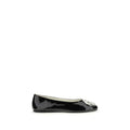 Women's Black Calf Leather Bos Taurus Ballet Flats
