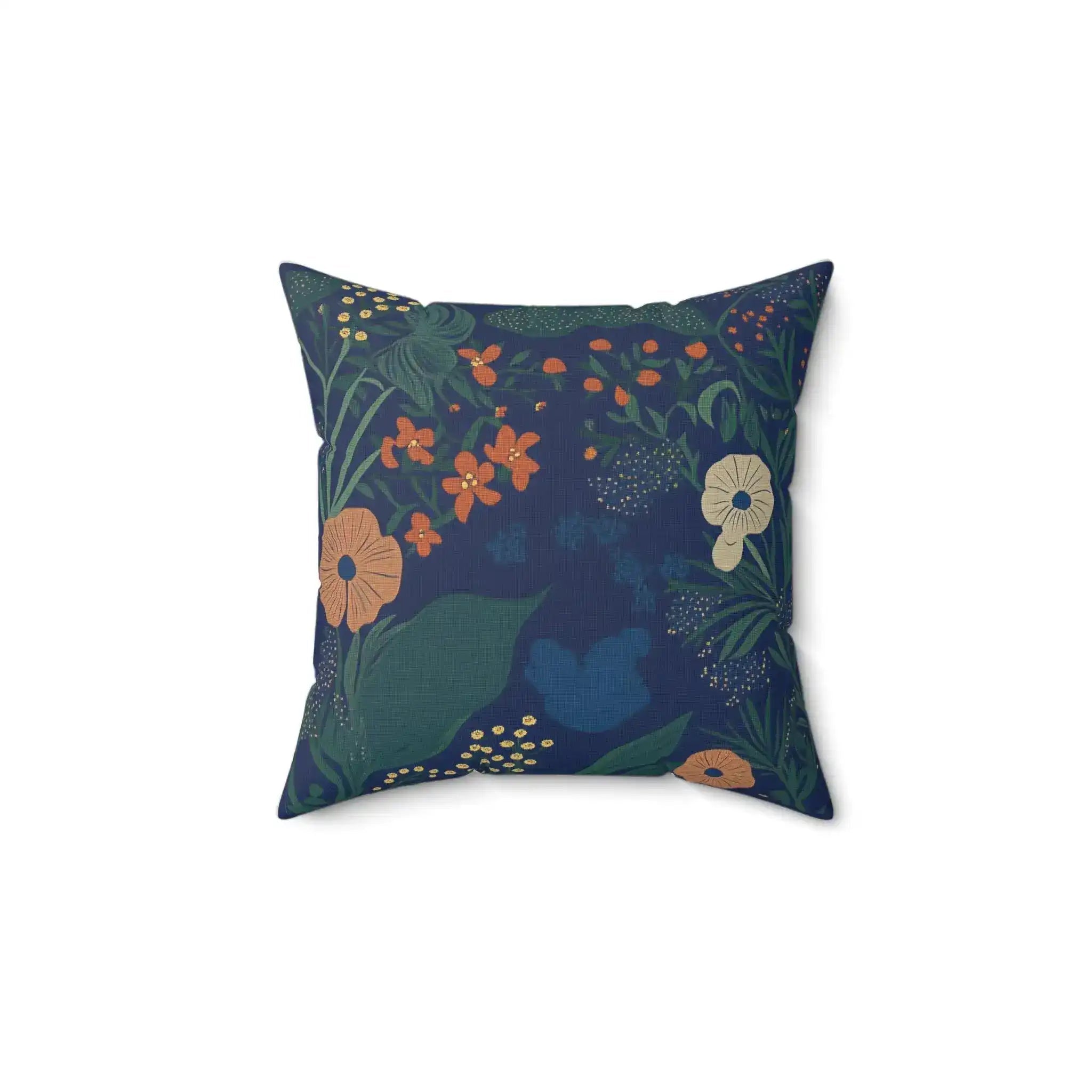 Midnight Garden Gaze Throw Pillow