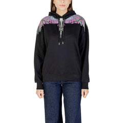 Women's Black Cotton Hoodie Clothing