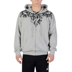 Men's Gray Cotton Hoodie Clothing