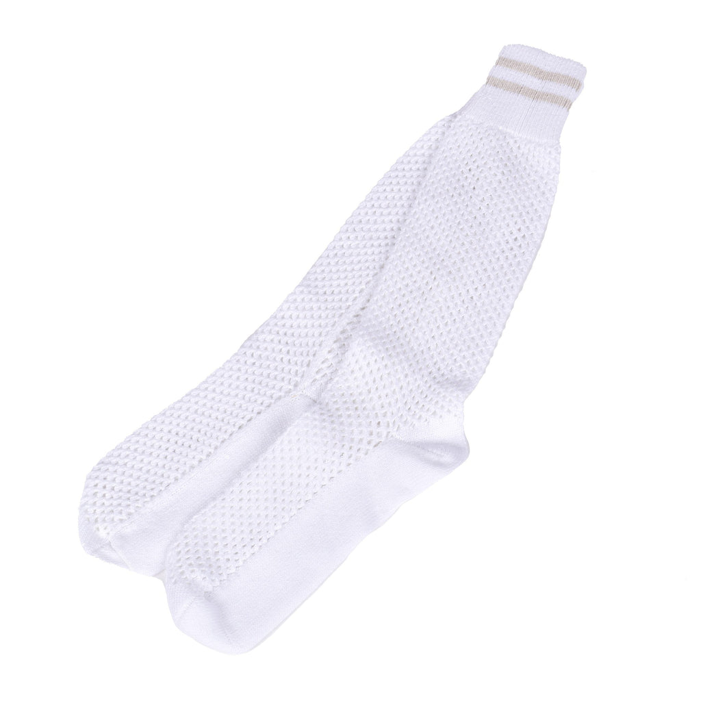 White Cotton Socks - L