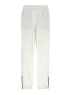 White Cotton Athletic Pants