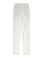 White Cotton Athletic Pants