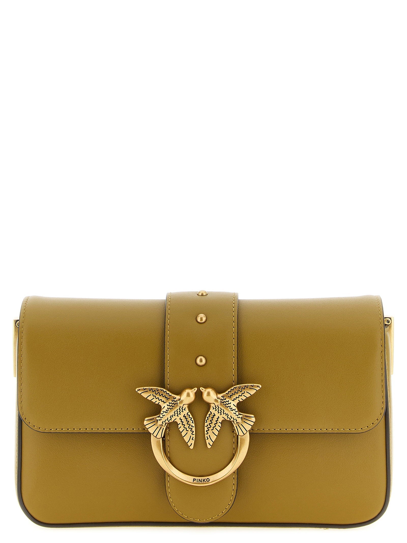 Pinko Love Shoulder Bag — Gold