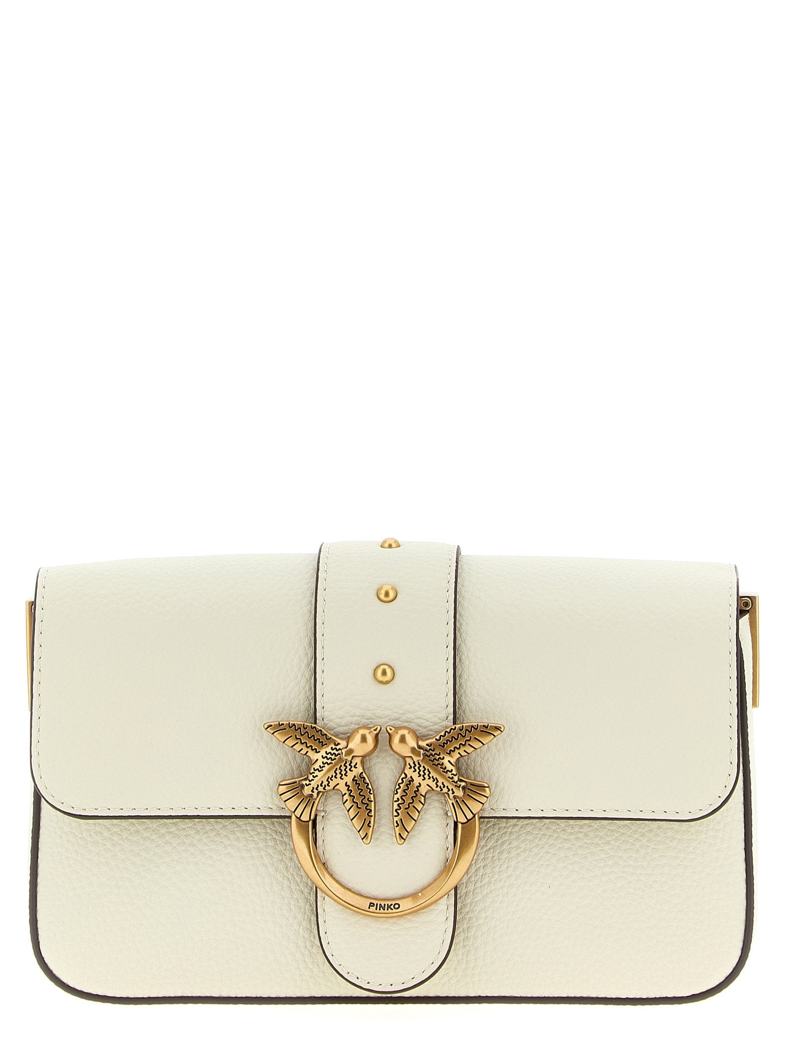 Pinko Love One Mini Crossbody Bag — Cream