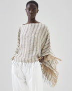Black Linen Poncho