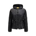 Women's Black Nylon Full-Length Jacket Clothing