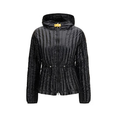Women's Black Nylon Full-Length Jacket Clothing