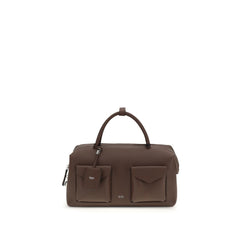 Women's Holdall Cargo Handbag Brown Calf Leather Bos