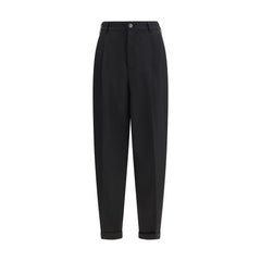 Men's Black Wool Casual Pants