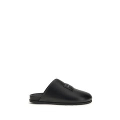 Men's Black Calf Leather Bos Taurus Mules