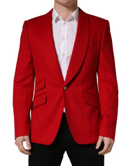 Men's Red Cashmere Single Breasted Jacket Blazer Elastane Clothing