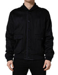 Men's Black Cashmere Knitted Button Down Jacket Clothing
