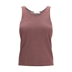 Women's Bordeaux Cashmere Sleeveles T-Shirt