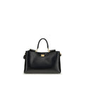 Women's Black Calf Leather Bos Taurus Shoulder Bag