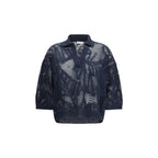 Blue Linen Polo Shirt