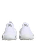 Women's White Slip On Wave Low Top Sneakers Shoes Polyester Viscose