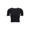Women's Black Viscose T-Shirt