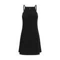 Women's Black Viscose Casual Dress