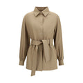 Women's Brown Wool Oves Aries Sleeveless Jacket Clothing