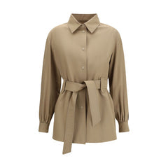 Women's Brown Wool Oves Aries Sleeveless Jacket Clothing