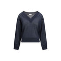 Women's Blue Linen T-Shirt