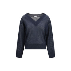 Women's Blue Linen T-Shirt