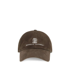 Men's Brown Calf Leather Bos Taurus Cap (baseball Hat)