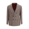 Men's Brown Linen Blazer Clothing