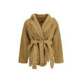 Women's Gold Polyester Cardigan Clothing