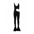 Women's Black Viscose Jumpsuit