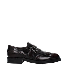 Women's Red Leather Slip-On Loafers