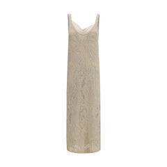Women's Beige Linen Casual Dress