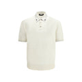 Men's Beige Silk Polo Shirt