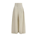 Women's Beige Cotton Pants