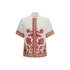 Men's Multicolor Linen Shortsleeve Shirt