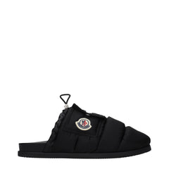 Women's Black Fabric Slippers