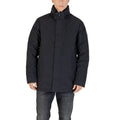Men's Black Polyester Parka Clothing