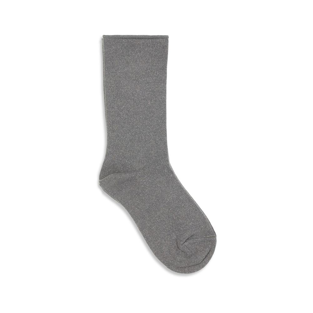Gray Silk Socks - L
