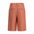 Orange Viscose Bermuda Shorts