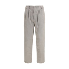 Men's Brown Cotton Casual Pants