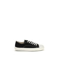 Men's Black Cotton Low Top Sneakers