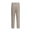 Beige Cotton Dress Pants