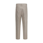 Beige Cotton Dress Pants