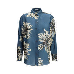 Women's Multicolor Silk Shirt