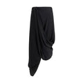 Women's Black Copper Midi Skirt